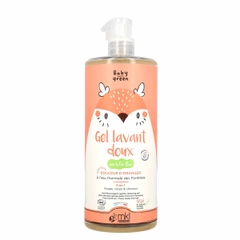 Gel làm sạch 3 trong 1 ( tóc, mặt, cơ thể ) Baby Green 1L ( 0m+)