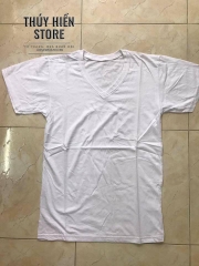 Áo Lót Nam Cổ Tim Sĩ Quan Trắng Cotton Co Giãn Thoáng Mát