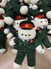 Gấu bông mặc quân phục chiến sĩ dễ thương làm quà tặng