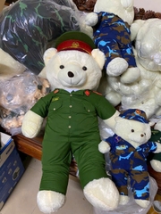 Gấu bông mặc quân phục chiến sĩ dễ thương làm quà tặng