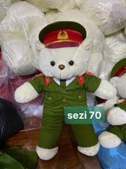 Gấu bông mặc quân phục chiến sĩ dễ thương làm quà tặng