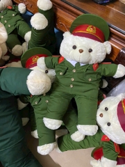 Gấu bông mặc quân phục chiến sĩ dễ thương làm quà tặng