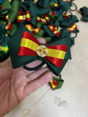 Nơ cột tóc handmade phong cách chiến sĩ dễ thương