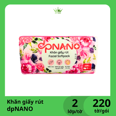 Khăn giấy rút nhỏ dpNano (220 tờ)