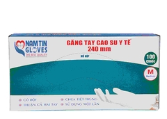 Găng tay cao su y tế 240mm NAMTIN - size M