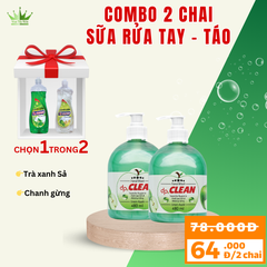 Combo 2 Sữa rửa tay dpCLEAN - Táo