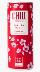 Chill cocktail sakura dưa hấu lon 250ml