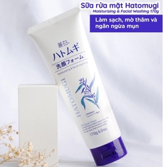 Sữa Rửa Mặt Hatomugi Sáng Da Chiết Xuất Hạt Ý Dĩ 170g_Hàng Nội Địa Nhật