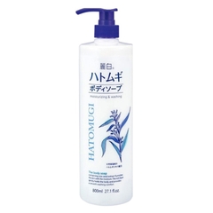 Sữa Tắm Dưỡng Ẩm Và Làm Sáng Da Hatomugi (Chai 800Ml)_Nội Đia Nhật