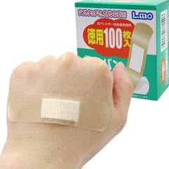 Băng keo cá nhân màu xanh size M 100 miếng_Nội địa Nhật