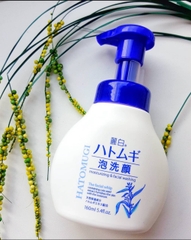 Sữa Rửa Mặt Tạo Bọt Dưỡng Ẩm Và Làm Sáng Da Hatomugi (Chai 160Ml)_Hàng Nội Địa Nhật