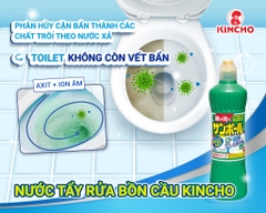 NƯỚC TẨY RỬA BỒN CẦU KINCHO Chai 500ml màu xanh lá