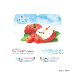 SCA TH TRUE YOGURT TÁO SƠ RI 100G*4