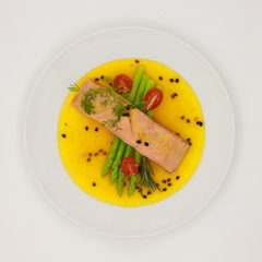 Inmin - Cá hồi sốt Chanh dây 220g