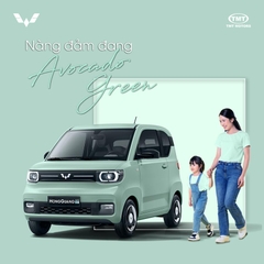 Xe điện Wuling Mini EV – LV2 ( màu xanh bơ- nóc đen)