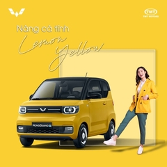 Xe điện Wuling Mini EV – LV2 ( màu Vàng chanh- nóc trắng)