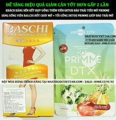 COMBO GIẢM CÂN NÂNG CAO BAS.CHI CAM UỐNG KẾT HỢP VỚI DETOX PRIMME