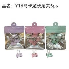 5 kẹp giấy đuôi dài hình Macaron, mã Y16