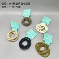 Bộ 4 dây buộc tóc màu trà, mã LC.