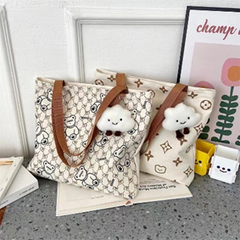 Túi Vải Canvas Phong Cách Hàn Quốc Sức Chứa Lớn , Kích Thước 32*40cm