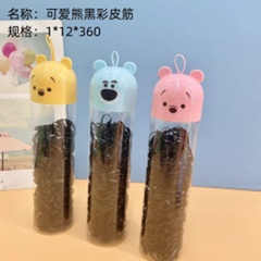Dây buộc tóc gấu dễ thương màu đen nhiều màu.