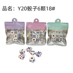 6 viên xúc xắc, mã Y20, cỡ 18#.