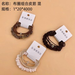Bộ dây buộc tóc vải nhiều mẫu.