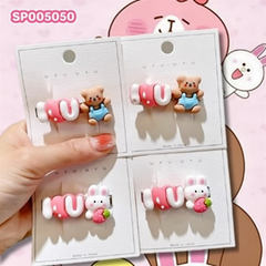 Kẹp Tóc Thỏ, Gấu “I Love You” Dễ Thương