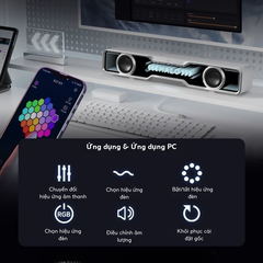 Halo Soundbar – Loa Gaming Desktop Đỉnh Cao với Âm Thanh Sống Động và Hiệu Ứng RGB