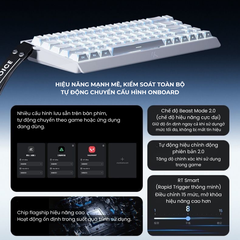 Bàn Phím Gaming HE Mchose Ace 68 V2 – Rapid Trigger 0.001mm, Delay 0.08ms, RT Smart, Polling Rate 8K - Scan Rate 256k, Chip Flagship