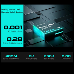 BÀN PHÍM GAMING HE ATK RS7 AIR, Polling Rate 8K, Độ Chính Xác 0.001mm, Scan Rate 256K, Độ Trễ 0.08ms, RGB 16.8 triệu màu