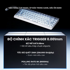 Bàn Phím Gaming HE Mchose Ace 68 V2 – Rapid Trigger 0.001mm, Delay 0.08ms, RT Smart, Polling Rate 8K - Scan Rate 256k, Chip Flagship