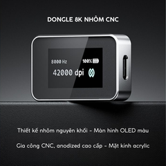 Chuột Gaming Không Dây VGN Dragonfly King Space Silver Hợp kim Magie Siêu nhẹ 54g, Cảm biến PAW3950, Chip Star Flash, Pin 500mAh