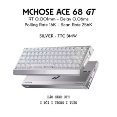 Bàn Phím Gaming HE Mchose Ace 68 GT, Polling Rate 16K, Độ Chính Xác 0.001mm, Scan Rate 256K, Độ Trễ 0.06ms, RGB 16.8 triệu màu, Hỗ Trợ Music Rhythm 2.0