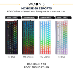 BÀN PHÍM CƠ GAMING HE MCHOSE ACE60/68 | Rapid Trigger | Scan-rate 128K | 8000hz