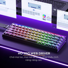 Aula Hero 68 | Bàn Phím Gaming HE Polling rate 8K Hz, Scan rate 128K, Độ Trễ 0.1ms, Hộp Đèn Neon RGB