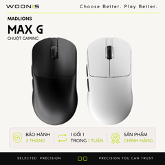 Chuột Gaming MADLIONS MAD G PRO - Siêu Nhẹ, Cảm Biến PAW3395, Kết Nối Không Dây