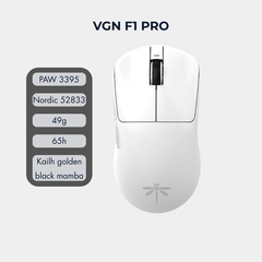 Chuột gaming không dây VGN Dragonfly F1 Pro Max – Siêu nhẹ 55g, 130h pin, cảm biến PAW3395