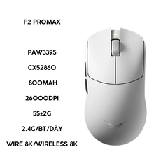 Chuột Gaming Không Dây VGN Dragonfly F2 Promax, Ultra+ Siêu nhẹ 51g, Cảm biến PAW3950 Flagship, Chip Nordic