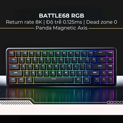 BÀN PHÍM CƠ GAMING HE BATTLE68 | Rapid Trigger | 1000hz | 8000hz