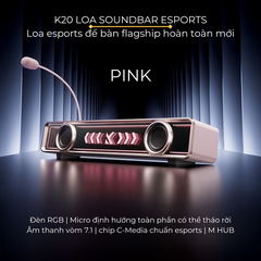 Loa Soundbar Gaming MCHOSE K20 – Âm Thanh Vòm 7.1, Micro Tháo Rời, Đèn RGB Nhịp Nhạc