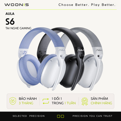 Tai Nghe Không Dây Gaming Aula S6 mic gấp gọn | Bluetooth / 2.4GHZ / Wired