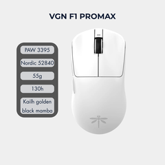 Chuột gaming không dây VGN Dragonfly F1 Pro Max – Siêu nhẹ 55g, 130h pin, cảm biến PAW3395