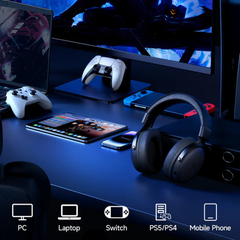 Tai Nghe Gaming Không Dây MCHOSE V9 Pro – 7.1 Surround, Pin Trâu 250H, Mic AI Chống Ồn