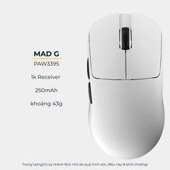 Chuột Gaming MADLIONS MAD G PRO - Siêu Nhẹ, Cảm Biến PAW3395, Kết Nối Không Dây