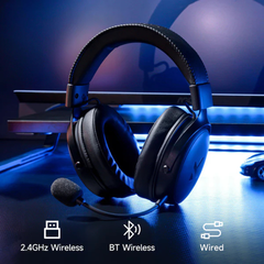 Tai Nghe Gaming Không Dây MCHOSE V9 Pro – 7.1 Surround, Pin Trâu 250H, Mic AI Chống Ồn