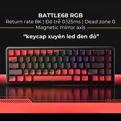 BÀN PHÍM CƠ GAMING HE BATTLE68 | Rapid Trigger | 1000hz | 8000hz