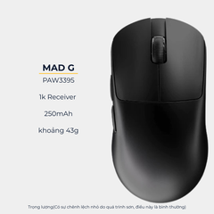 Chuột Gaming MADLIONS MAD G PRO - Siêu Nhẹ, Cảm Biến PAW3395, Kết Nối Không Dây