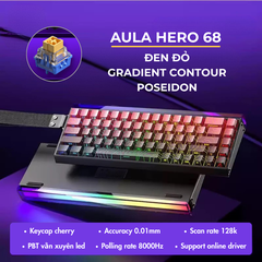 Aula Hero 68 | Bàn Phím Gaming HE Polling rate 8K Hz, Scan rate 128K, Độ Trễ 0.1ms, Hộp Đèn Neon RGB