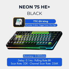 VGN Neon 75 | Bàn Phím Phím Từ Tính Chuyên Game Pin 8000mAh, 8K Hz, Độ Trễ 0.1ms, Scan Rate 256K, Accuracy 0.005mm, RGB 16.8 Triệu Màu